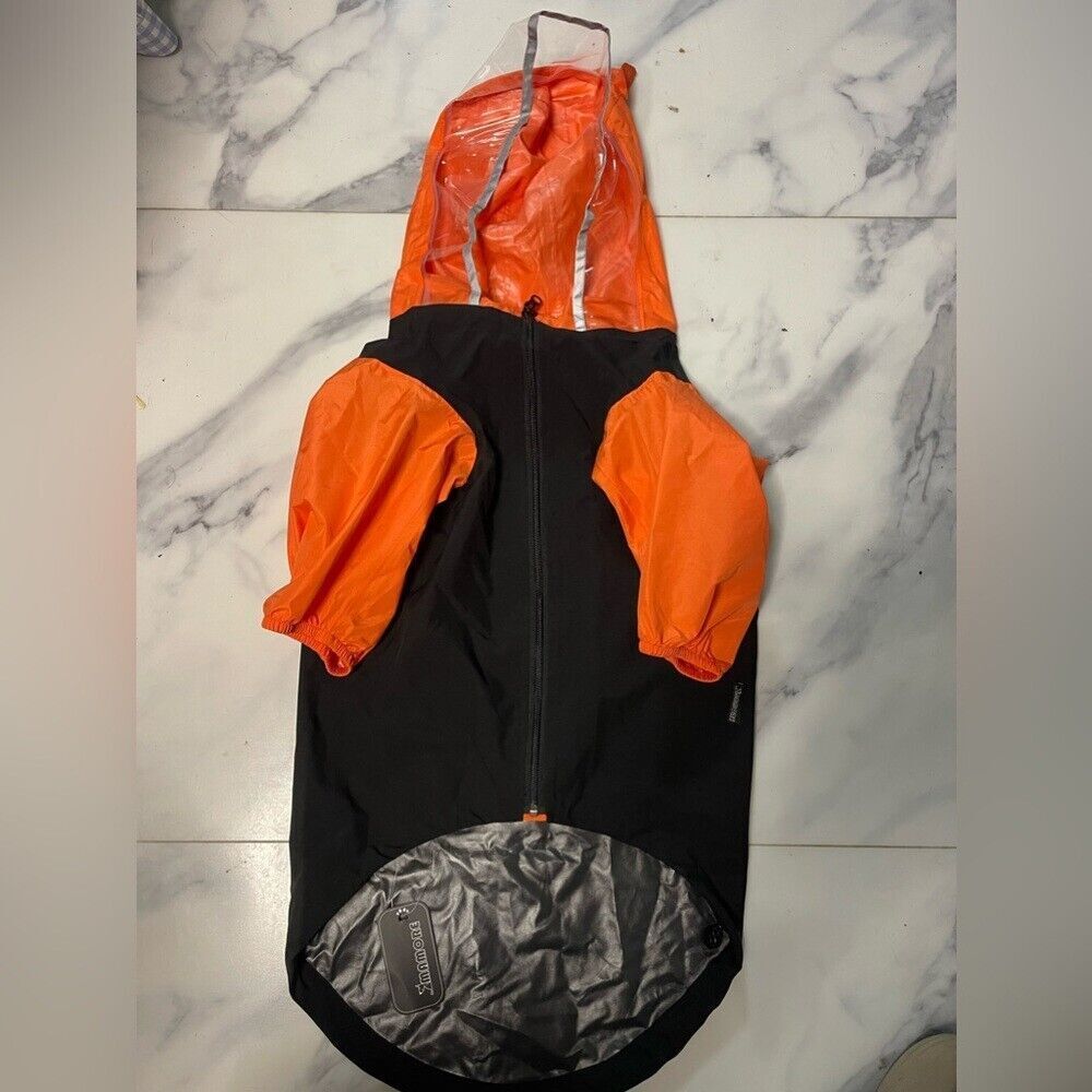 New Ma more dog Iight weight rain coat‎ for large dog orange and black